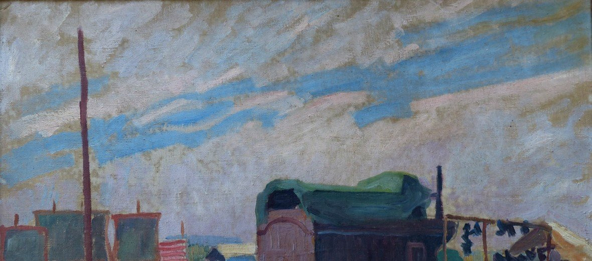 Ecole Fauve, les roulottes, attribué à Ludovic-Rodo Pissaro-photo-3