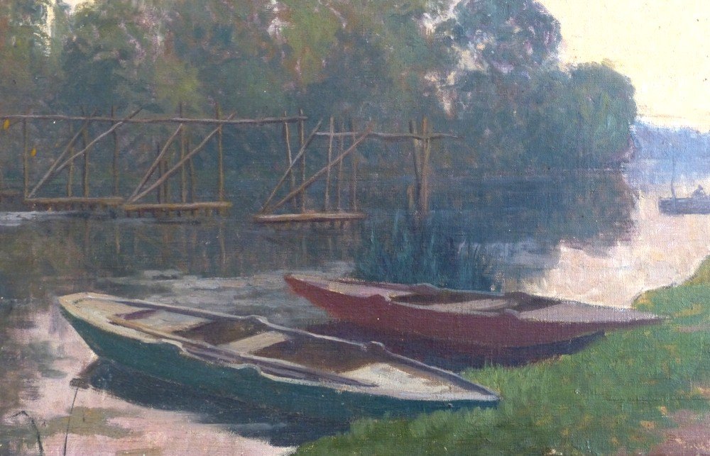 The Seine At Juziers By Mestrallet-photo-3