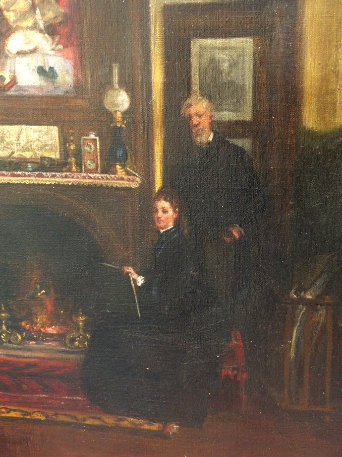 The Pupil And The Master, Interior Scene 19th Century-photo-4