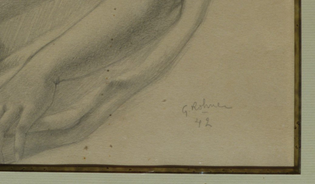 Femme nue allongée par georges Rohner-photo-2