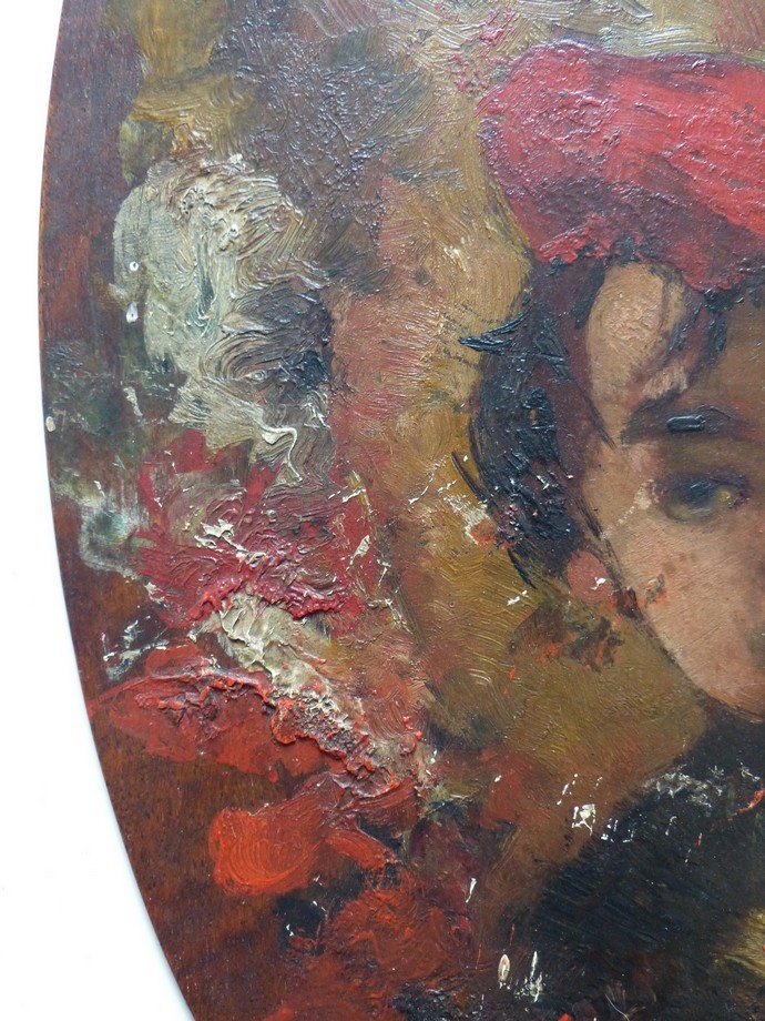 Adolphe Crespin, Self-portrait On Palette-photo-4