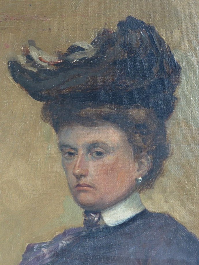 Elegant Woman With Umbrella, François Steyaert (1863-1948)-photo-3