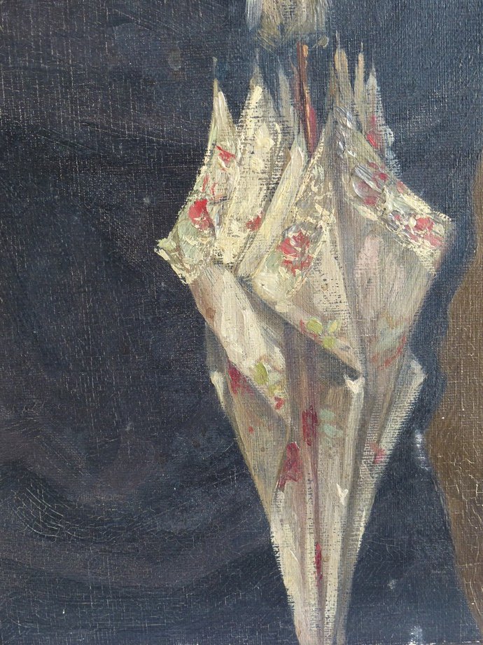 Elegant Woman With Umbrella, François Steyaert (1863-1948)-photo-4