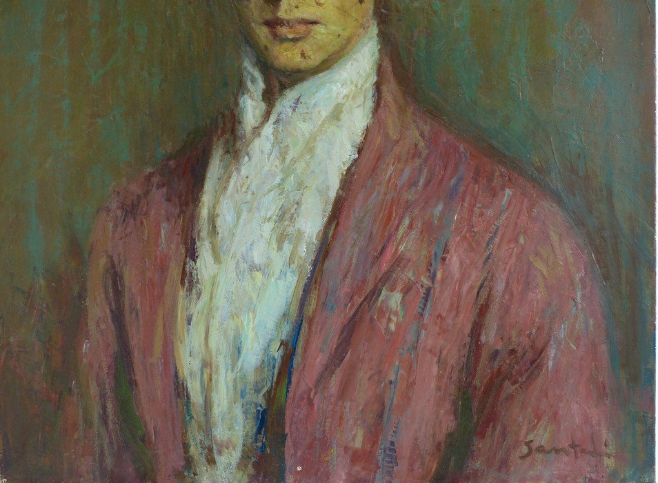 La femme au chapeau de fleurs par Pio Santini-photo-1