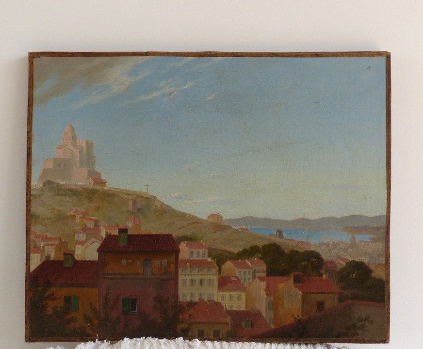 Ecole Provençale, Vue de Marseille vers 1850-photo-2
