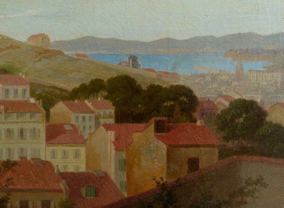 Ecole Provençale, Vue de Marseille vers 1850-photo-4