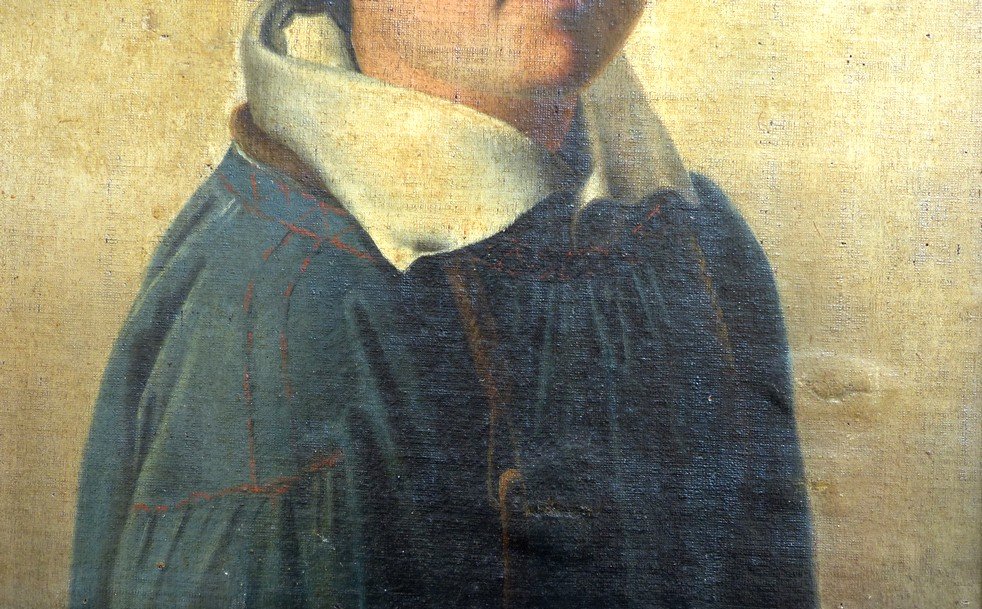 Ecole Française XIXème, jeune homme au chapeau-photo-1