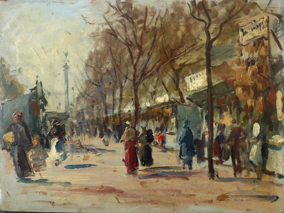 Market Scene, Boulevard Richard-lenoir In Paris
