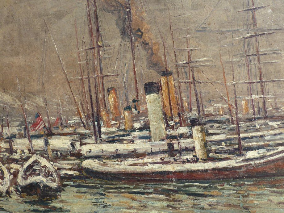 Le port de Marseille sous la neige en 1914-photo-2