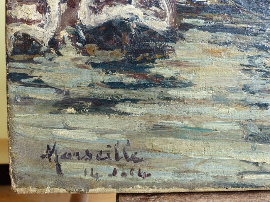 Le port de Marseille sous la neige en 1914-photo-1