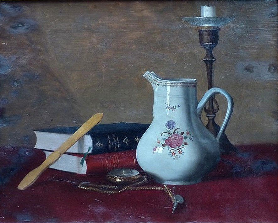 Still Life With A Pitcher And A Pocket Watch, C. 1930