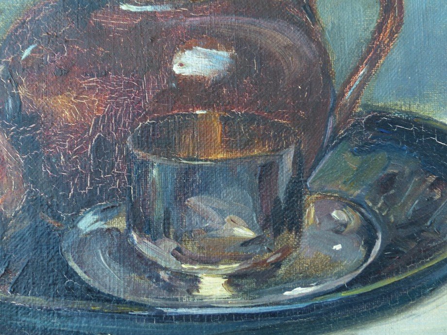 Nature morte à la brioche par Berthe Bernard-photo-1