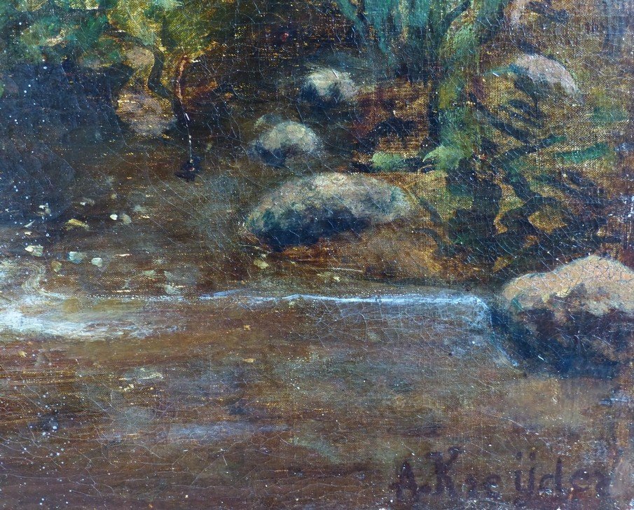 Paysage de cascades par Alexis Kreyder (1839-1912)-photo-4