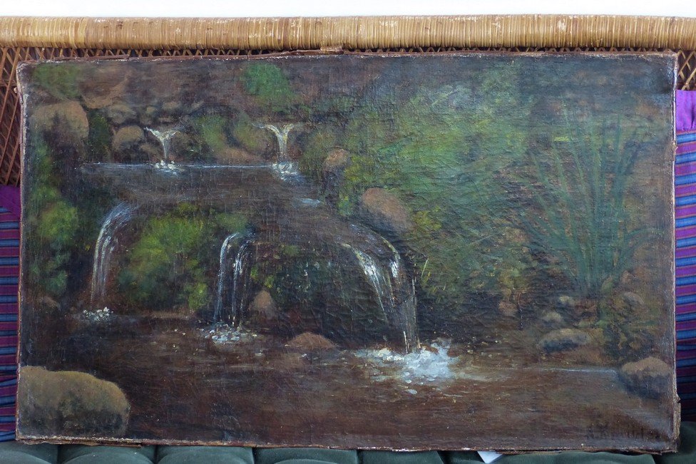 Paysage de cascades par Alexis Kreyder (1839-1912)-photo-4