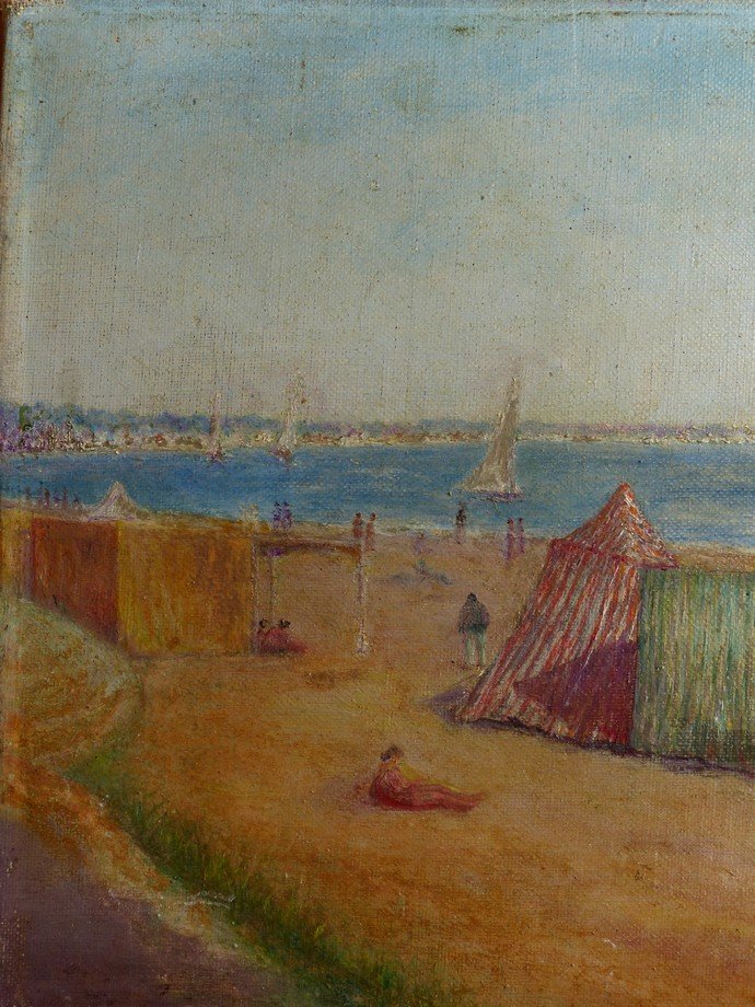 Beach Scene, Circa 1930-photo-1