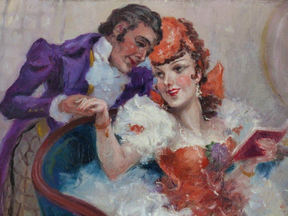 Scène galante  vers 1930-photo-4