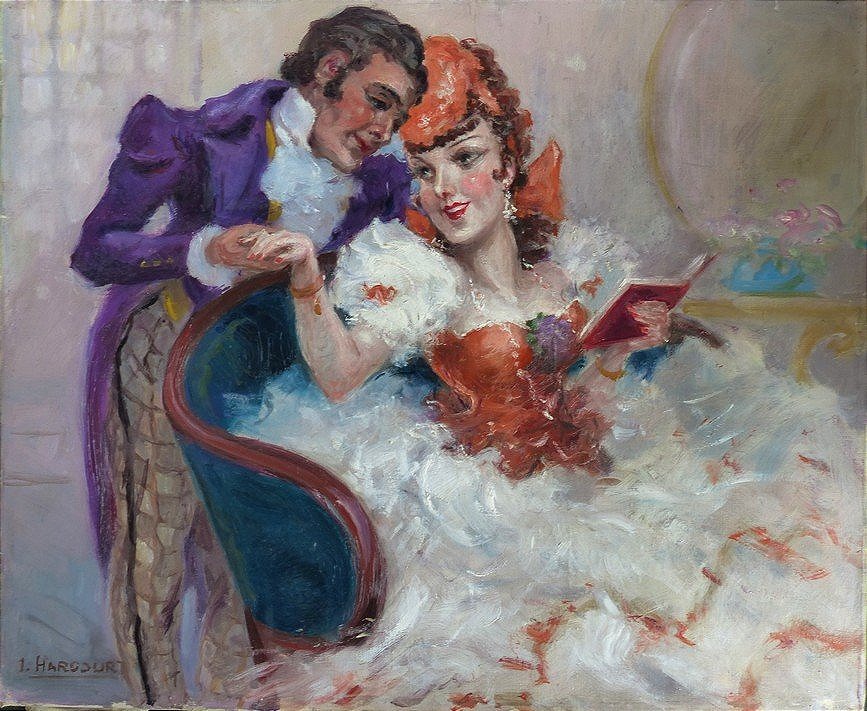 Scène galante  vers 1930