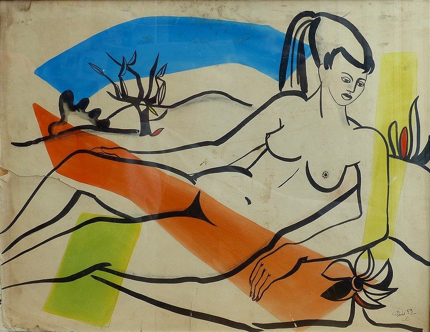 Entourage de Fernand Léger, Femme allongée