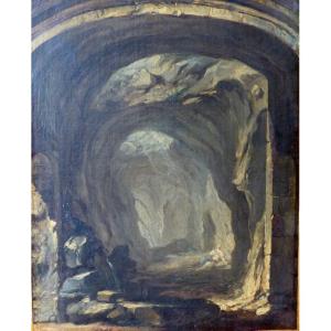 Ecole XVIIème, Marie Madeleine Dans La Grotte  Attribuée à Jacob Jacobsz De Wet
