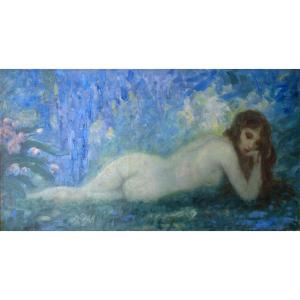 Symbolist School, Reclining Nude Woman