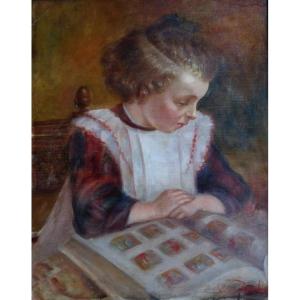 Young Girl Reading, Early 20th Century 