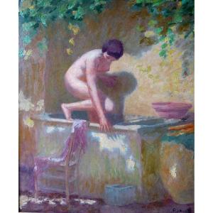 André Félix Roberty (1877-1963), The Woman In The Bath