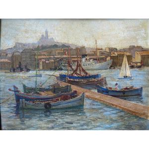 View Of The Port Of Marseille At The Beginning Of The 20th Century