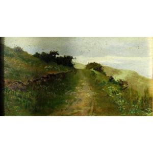 Path Along The Cliffs Of Etretat, 19th Century School