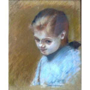Impressionist Portrait Of A Young Girl
