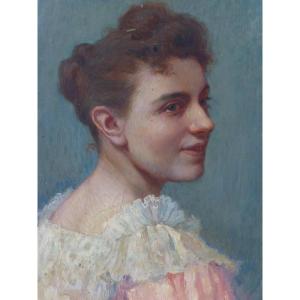 Portrait de jeune femme par Alexis de Broca