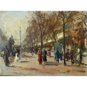 Market Scene, Boulevard Richard-lenoir In Paris
