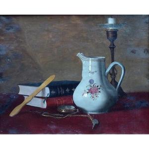Still Life With A Pitcher And A Pocket Watch, C. 1930