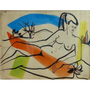 From The Circle Of Fernand Léger, Reclining Woman