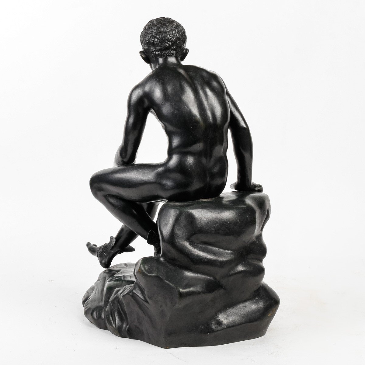 Hermès - Mercury After The Antique, Naples Cast Iron, Bronze Circa 1880-photo-4