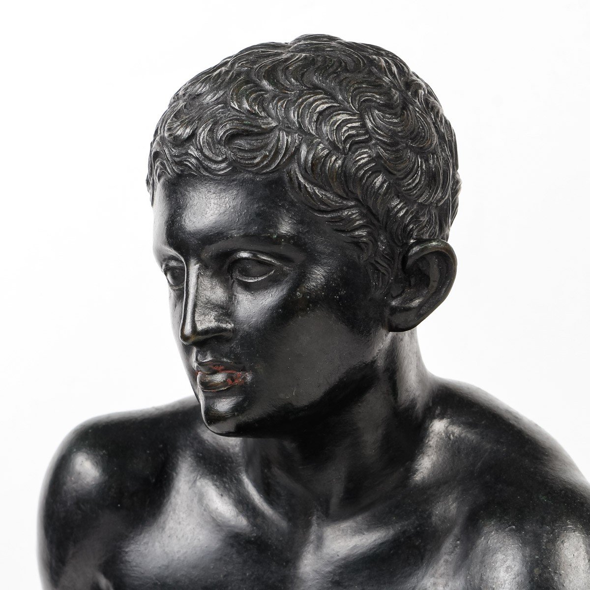 Hermès - Mercury After The Antique, Naples Cast Iron, Bronze Circa 1880-photo-4