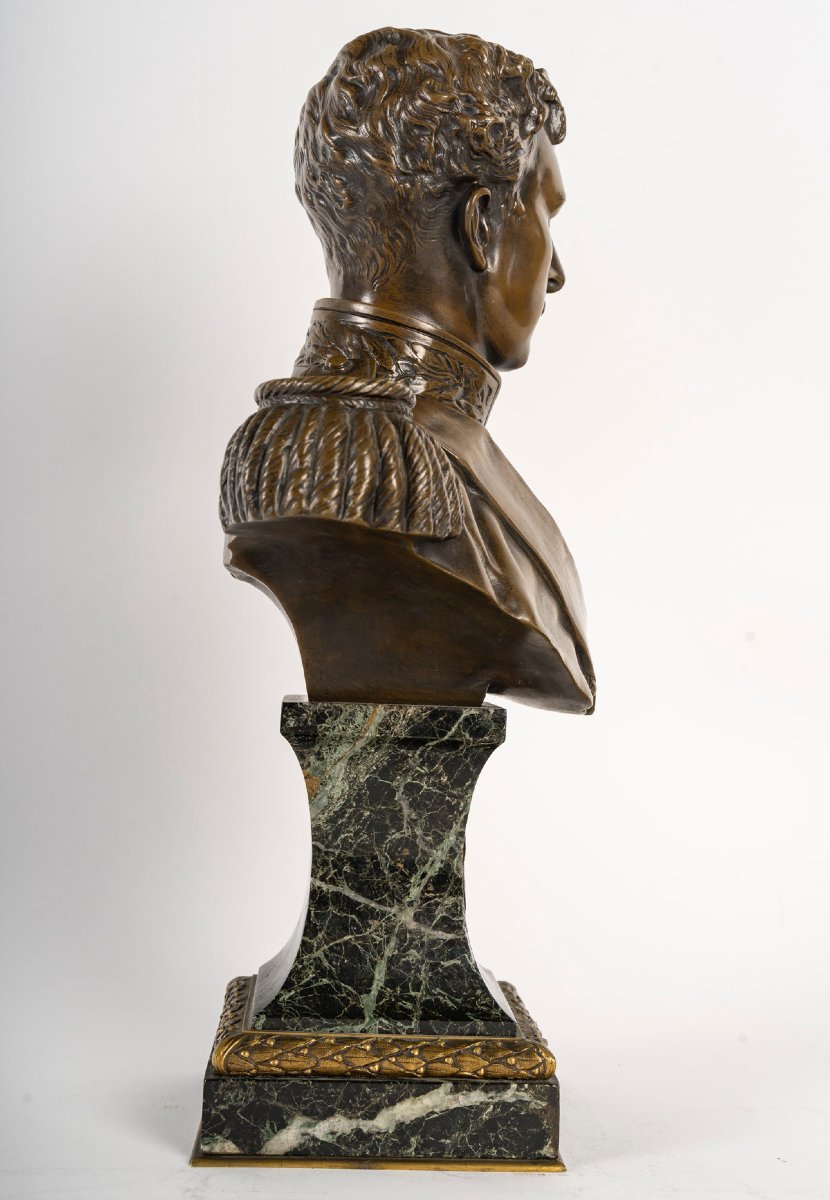  buste bronze Albert 1er en Hermès, vers 1900.-photo-3