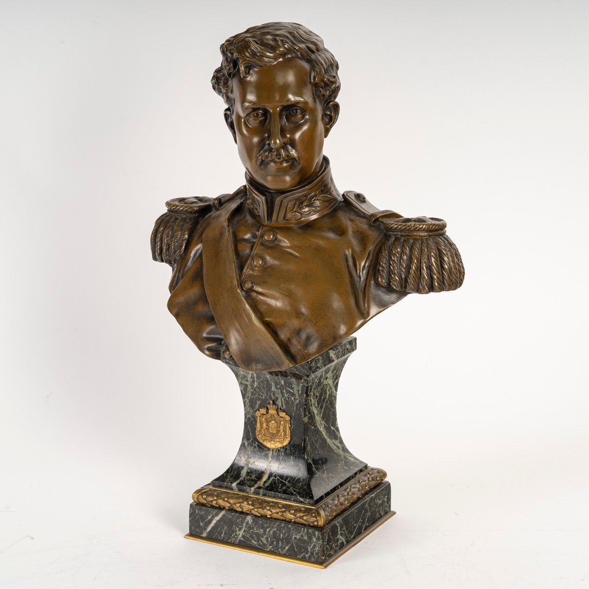  buste bronze Albert 1er en Hermès, vers 1900.-photo-3