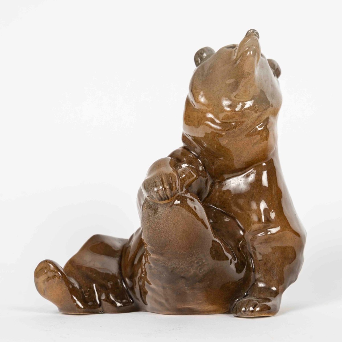Sarreguemines : ourson en porcelaine, vers 1900-photo-3