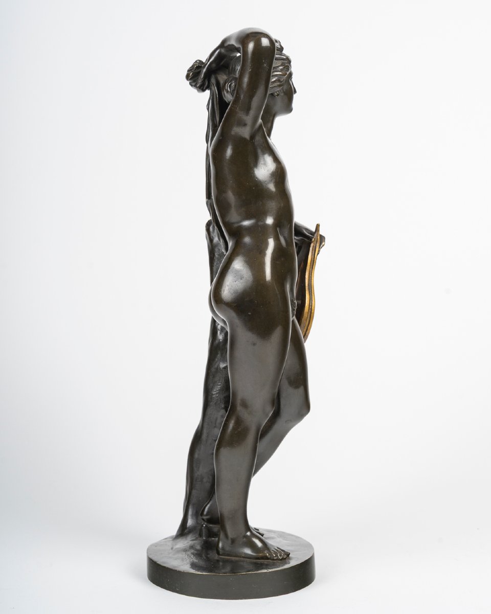 Apollo: Antique Bronze, 19th Century-photo-2