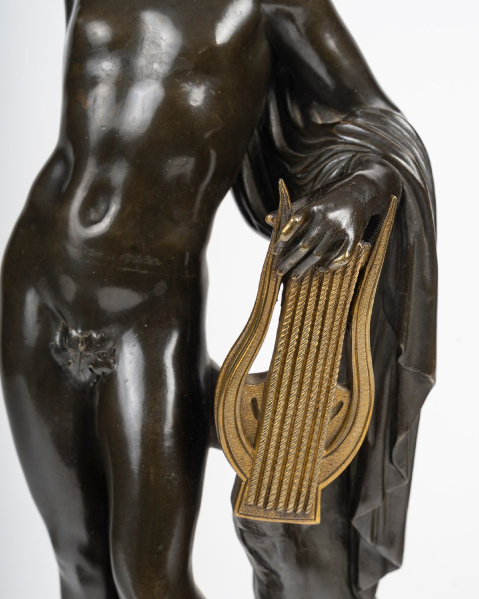 Apollo: Antique Bronze, 19th Century-photo-4
