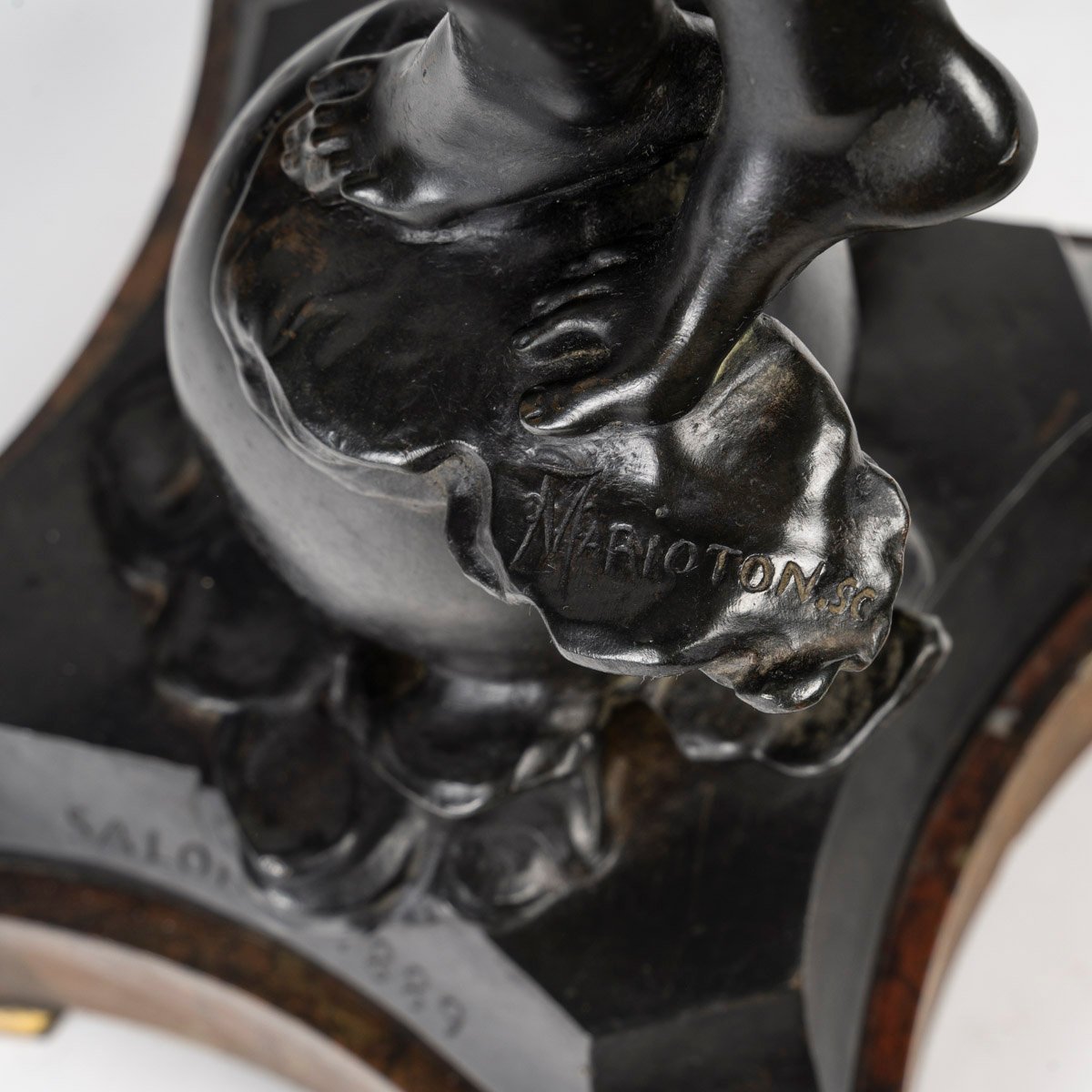  Eugène Marioton Bronze ''phoebe'', Salon Of The Society Of French Artists In 1889-photo-6