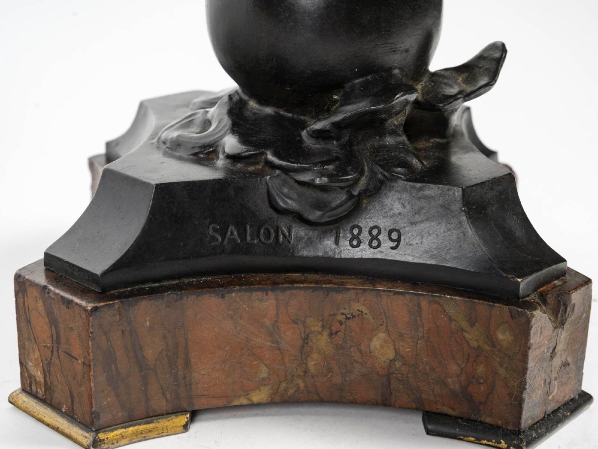  Eugène Marioton Bronze ''phoebe'', Salon Of The Society Of French Artists In 1889-photo-7