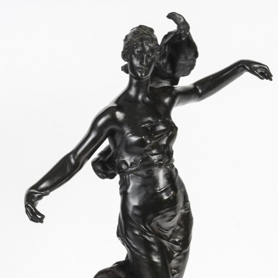  Eugène Marioton Bronze ''phoebe'', Salon Of The Society Of French Artists In 1889
