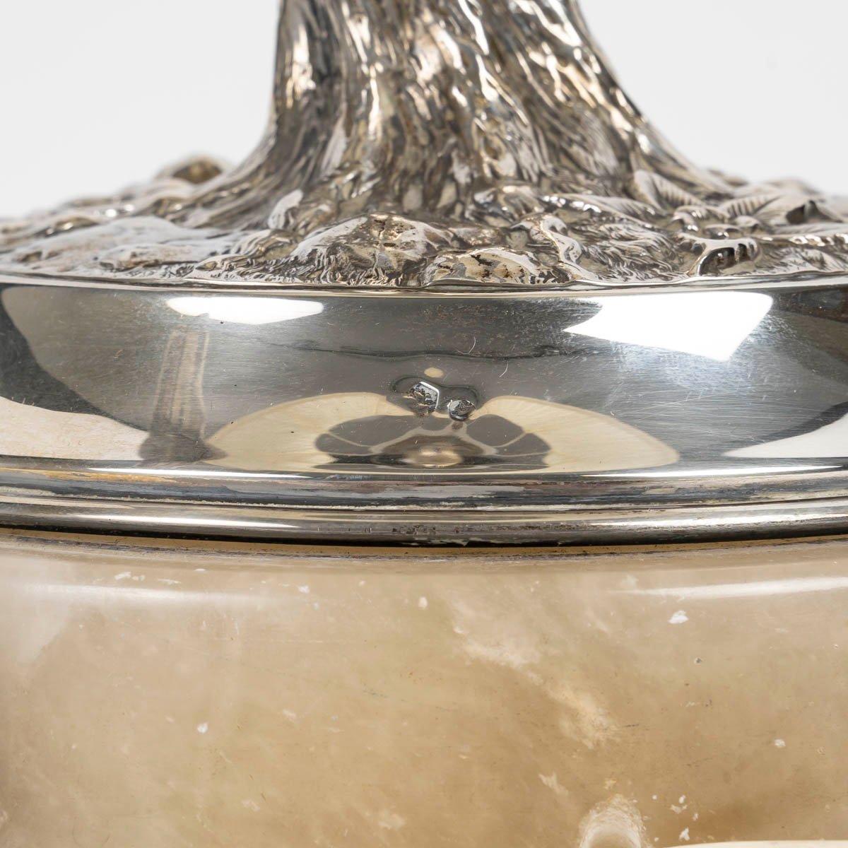ARGENT MASSIF ESPAGNOL, lampe à l'oiseau XXe-photo-6