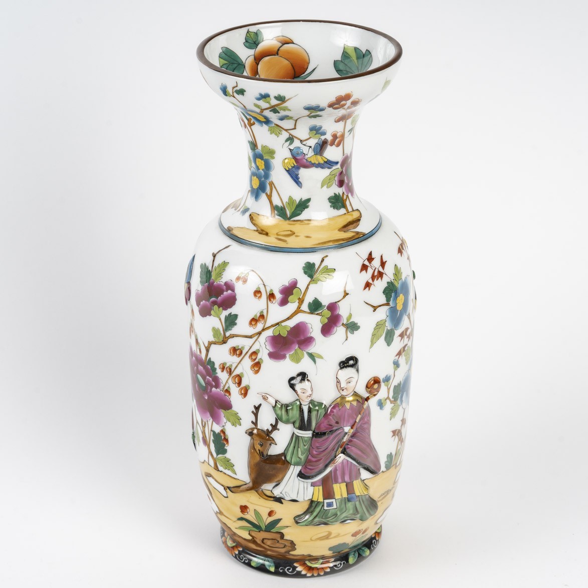 Bayeux: Large Porcelain Vase With Chinese Motifs, 19th Century