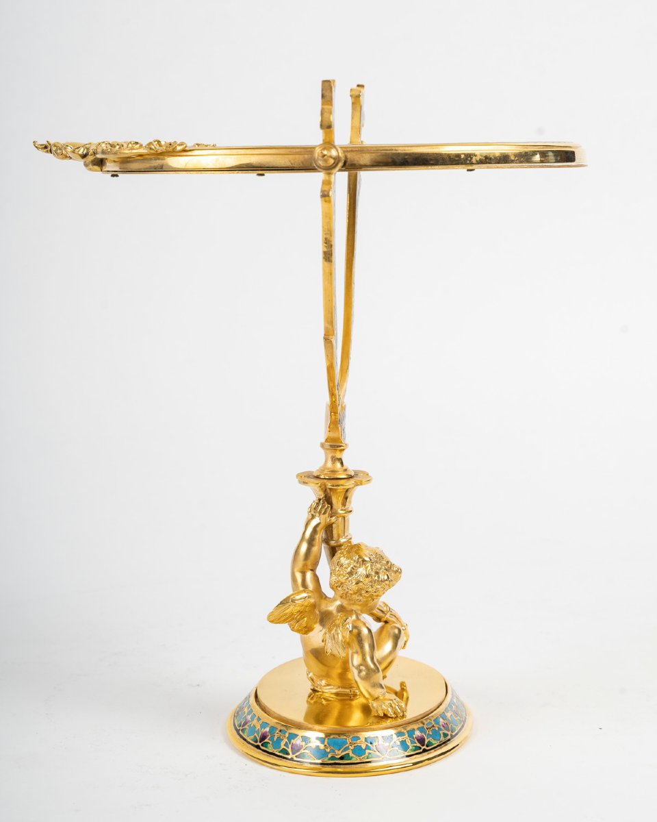 BARBEDIENNE, dans l'esprit : Miroir de table, 19e-photo-1