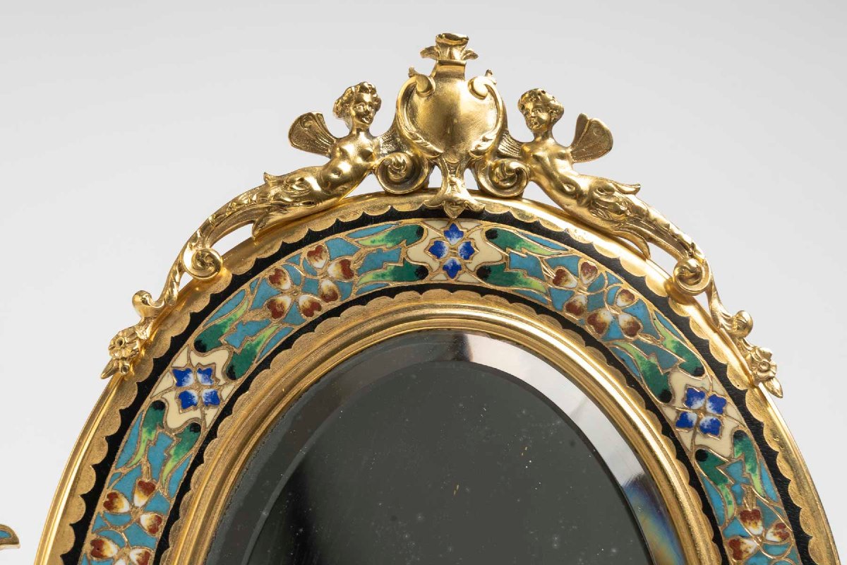 BARBEDIENNE, dans l'esprit : Miroir de table, 19e-photo-3