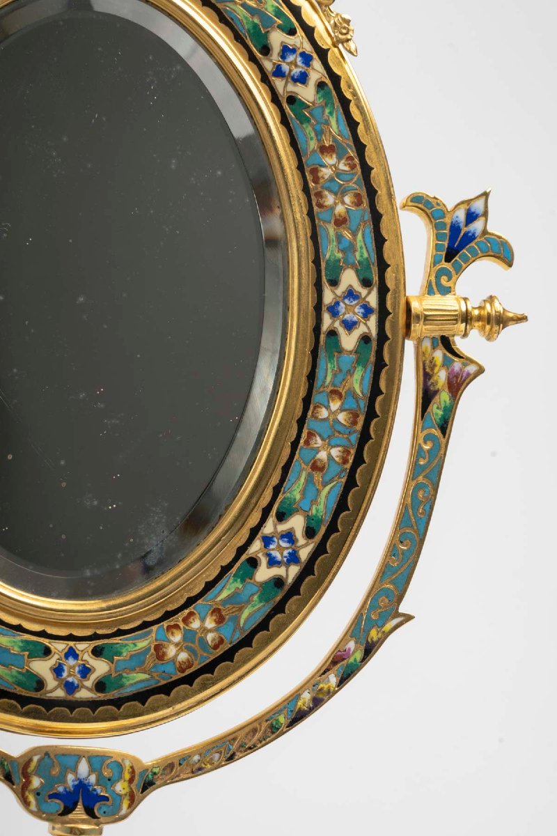 BARBEDIENNE, dans l'esprit : Miroir de table, 19e-photo-5