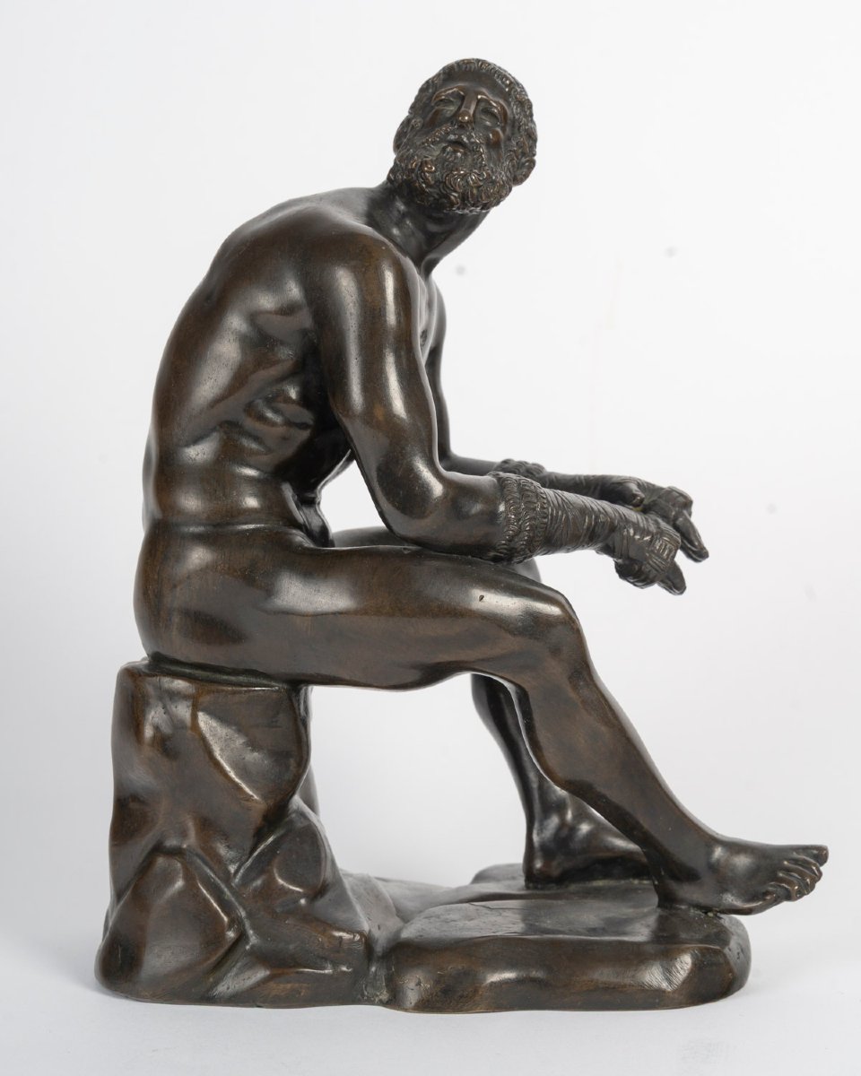 Grand Tour: The Boxer At Rest, Bronze, 19th.-photo-2