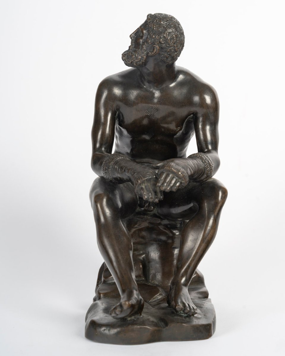 Grand Tour: The Boxer At Rest, Bronze, 19th.-photo-4